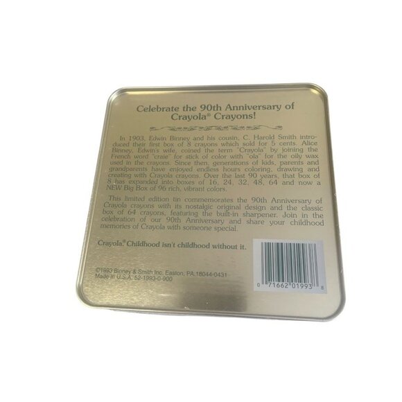 Crayola 90th Anniversary Collectors Tin With 64 Crayons - Picture 2 of 6